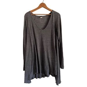 We The Free Thin Buttery Grey Thermal Tunic Size Small